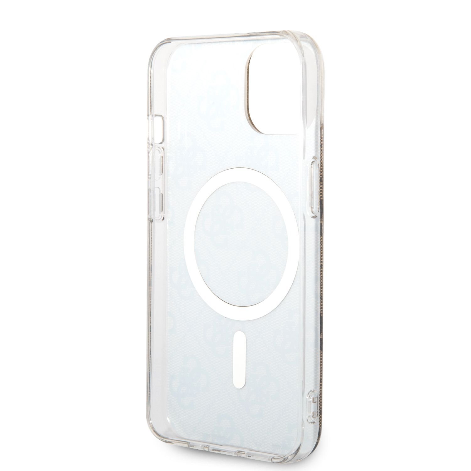 Kompatibilní zadní kryt Guess 4G MagSafe + bezdrátová nabíječka pro Apple iPhone 14, hnědá