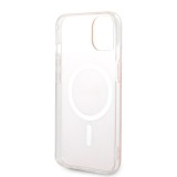 Guess 4G MagSafe Kompatibilní Zadní Kryt + Bezdrátová Nabíječka pro iPhone 14 Pink