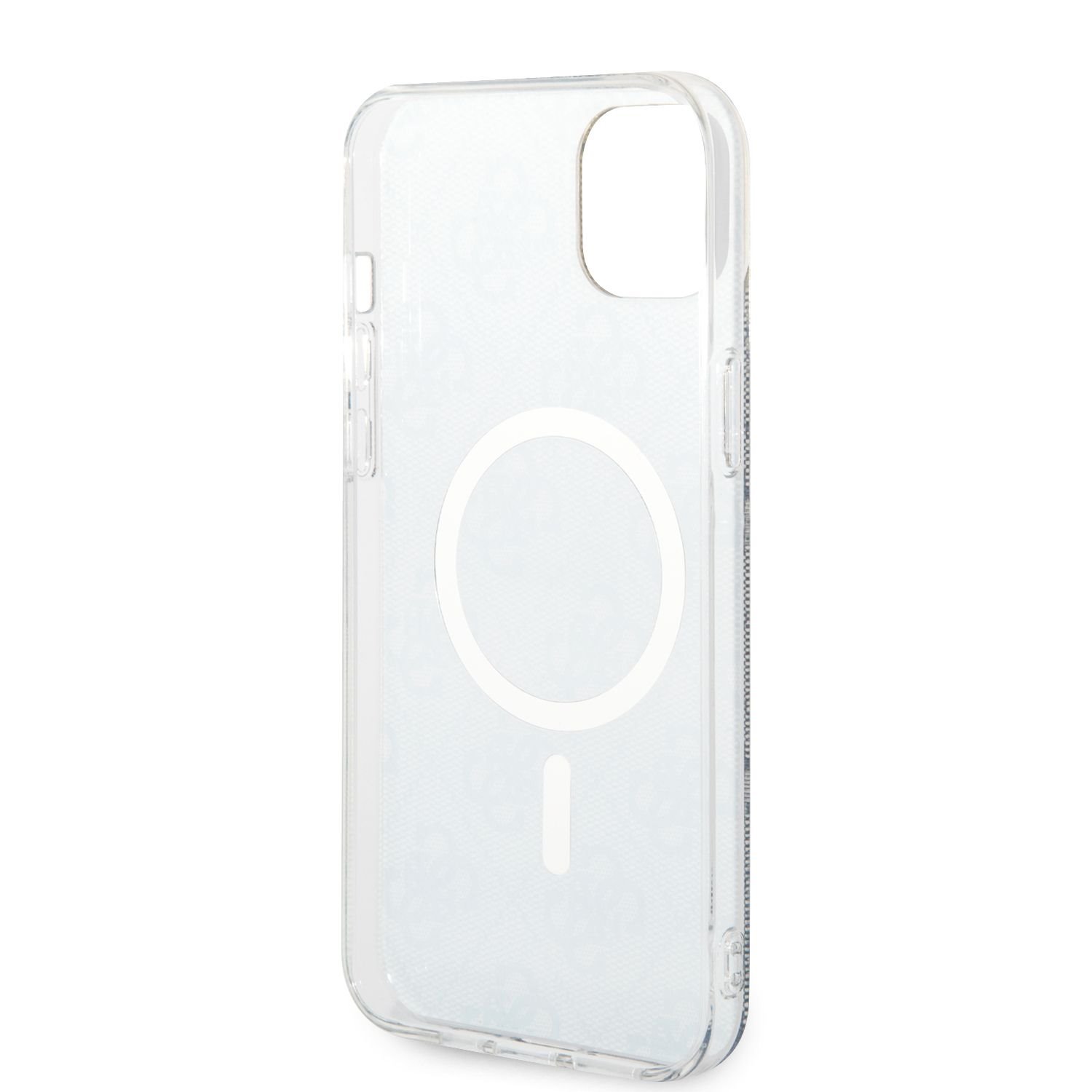 Guess 4G MagSafe Kompatibilní Zadní Kryt + Bezdrátová Nabíječka pro iPhone 14 Plus Blue