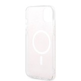 Kompatibilní zadní kryt Guess 4G MagSafe + bezdrátová nabíječka pro Apple iPhone 14 Plus, růžová
