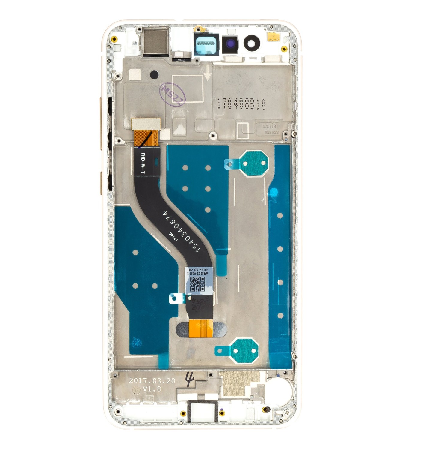 LCD + dotyk + predný kryt pre Huawei P10 Lite, white No Logo