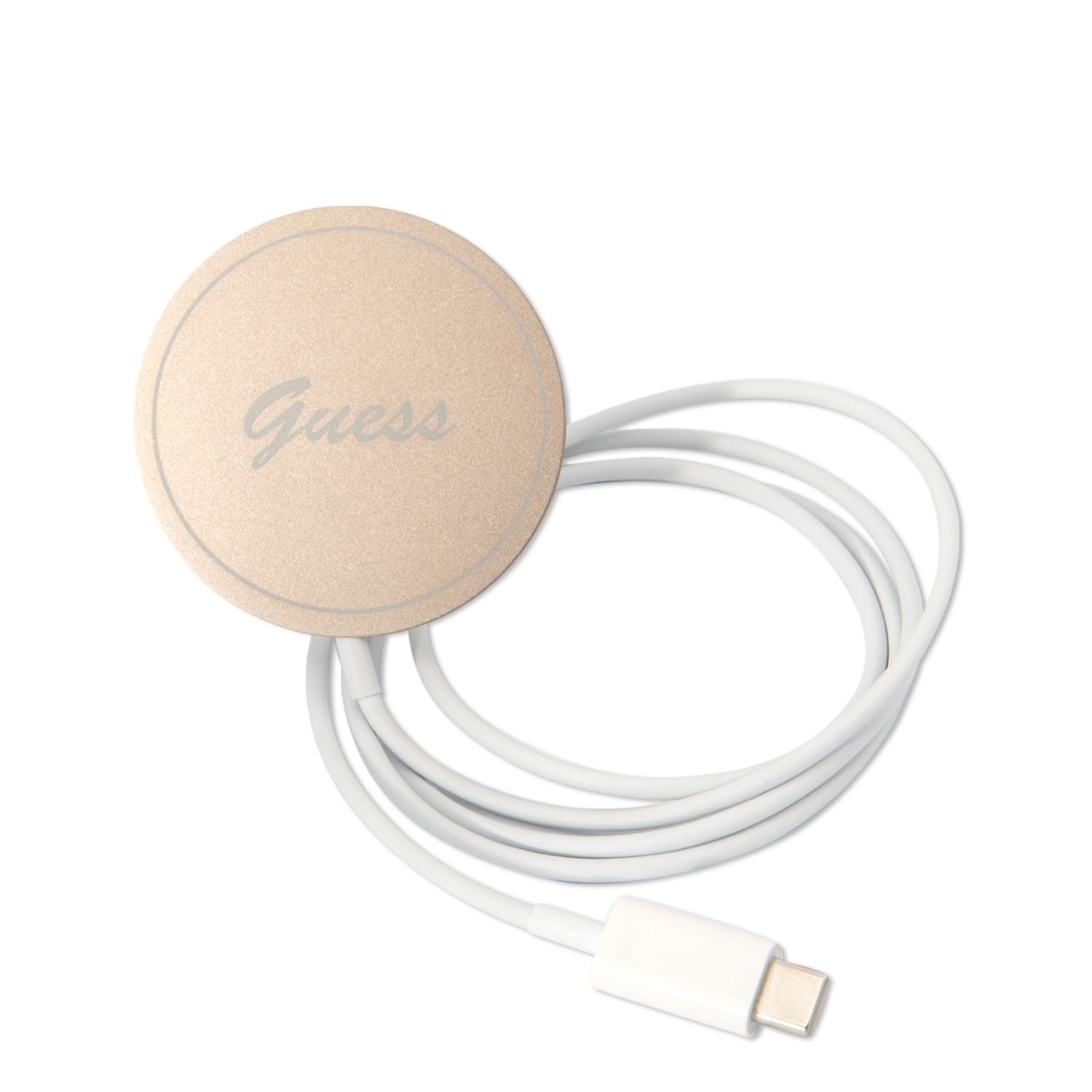 Kompatibilný zadný kryt Guess 4G MagSafe + bezdrôtová nabíjačka pre Apple iPhone 14 Pro, ružová