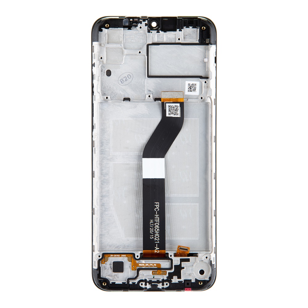 LCD + dotyk + predný kryt pre Motorola G8 Power Lite, black ( Service Pack )