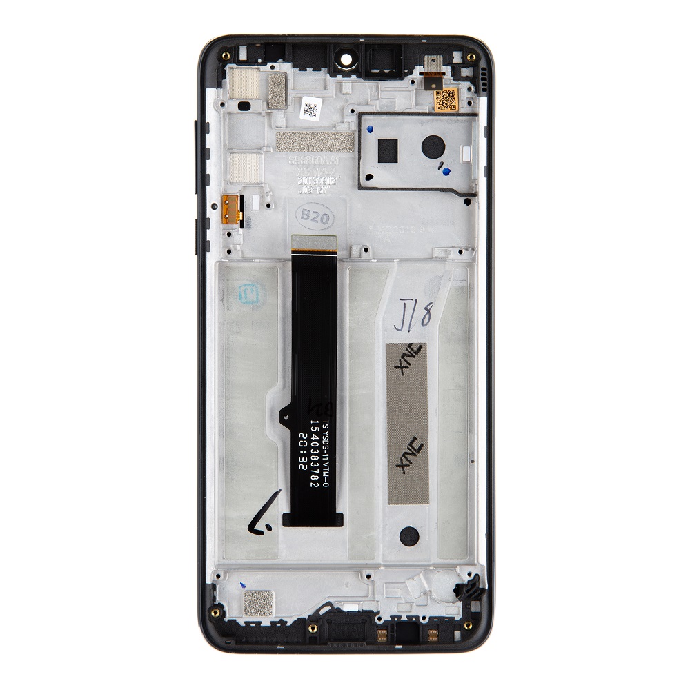 LCD + dotyk + predný kryt pre Motorola One Macro, black ( Service Pack )