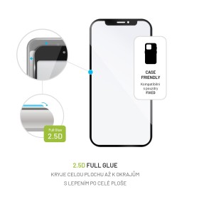 Tvrdené sklo FIXED Full-Cover pre Motorola Moto G13, čierna