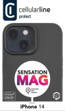 Silikonový kryt Cellularline Sensation s podporou MagSafe pro Apple iPhone 14, černá
