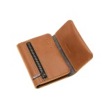 Kožená peňaženka FIXED Tripple Wallet z pravej hovädzej kože, hnedá