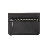Kožená peňaženka FIXED Tripple Wallet for AirTag z pravej hovädzej kože, čierna