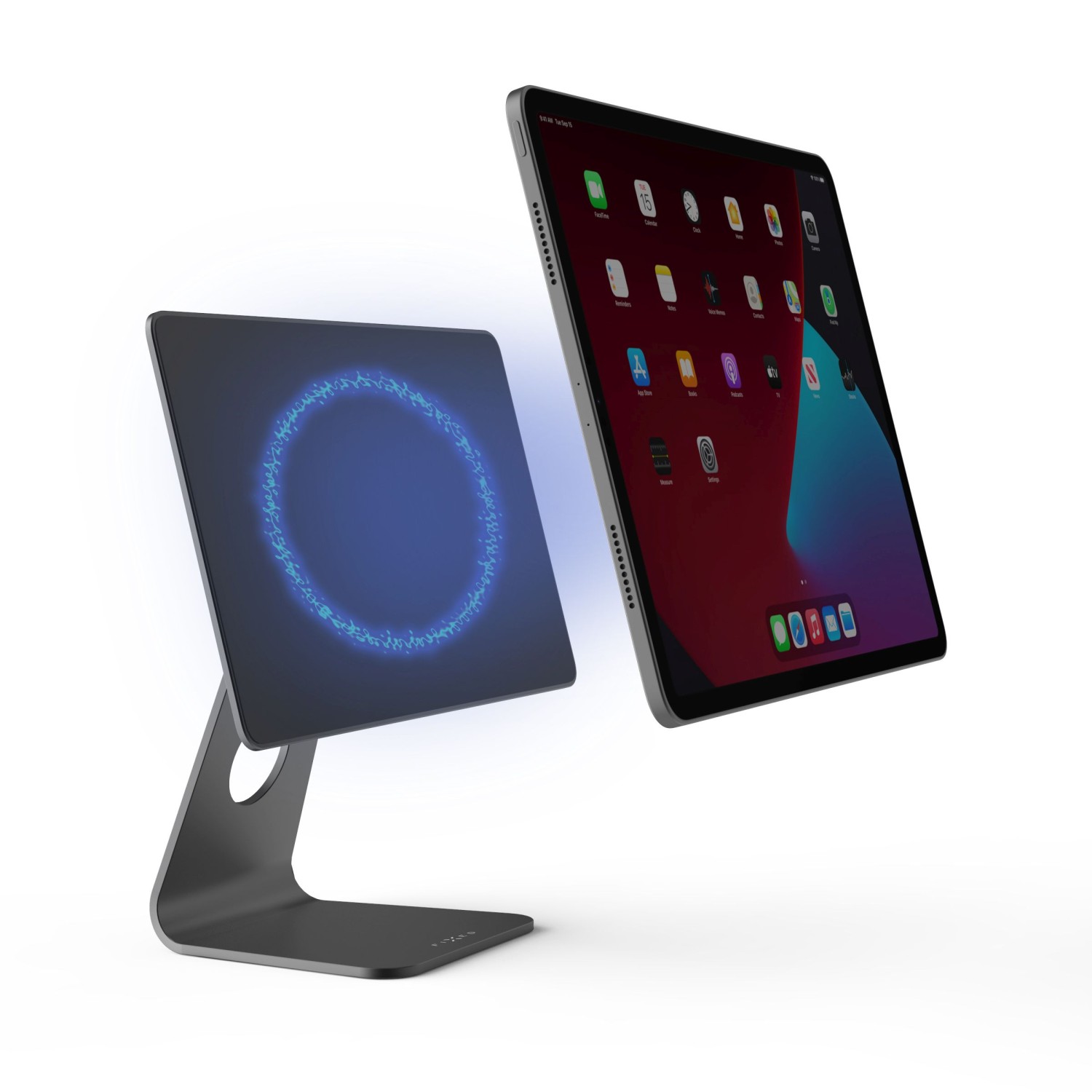 Hliníkový magnetický stojan FIXED Frame pre Apple iPad Pro 11" (2018-2022) a iPad Air (2020/2022), space gray