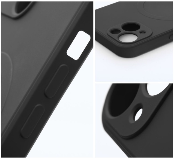 Ochranný silikónový kryt Mag Cover pre Apple iPhone 13, čierna