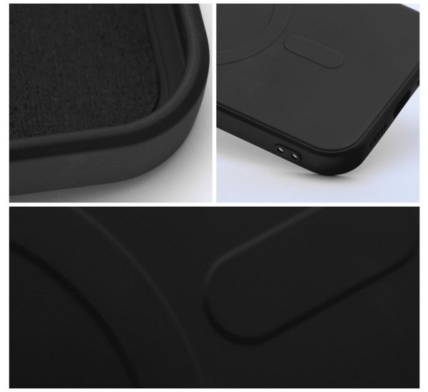 Ochranný silikónový kryt Mag Cover pre Apple iPhone 13, čierna