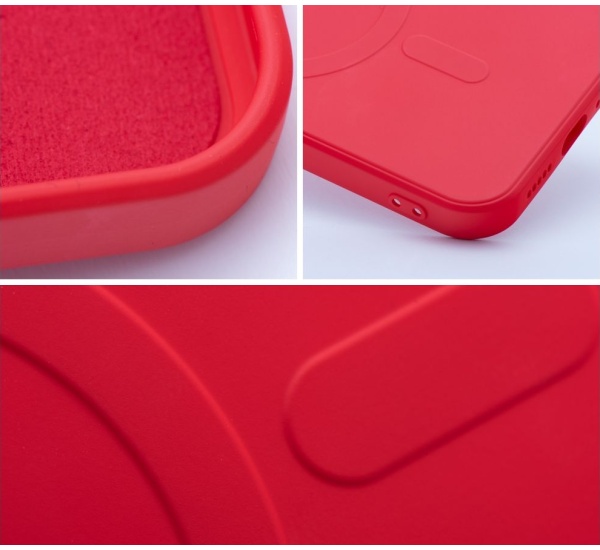 Ochranný silikónový kryt Mag Cover pre Apple iPhone 13, červená