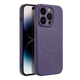 Ochranný silikónový kryt Mag Cover pre Apple iPhone 14 Pro Max, tmavo fialová