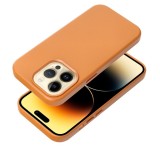 Ochranný kožený kryt Mag Cover pre Apple iPhone 14 Pro Max, oranžová
