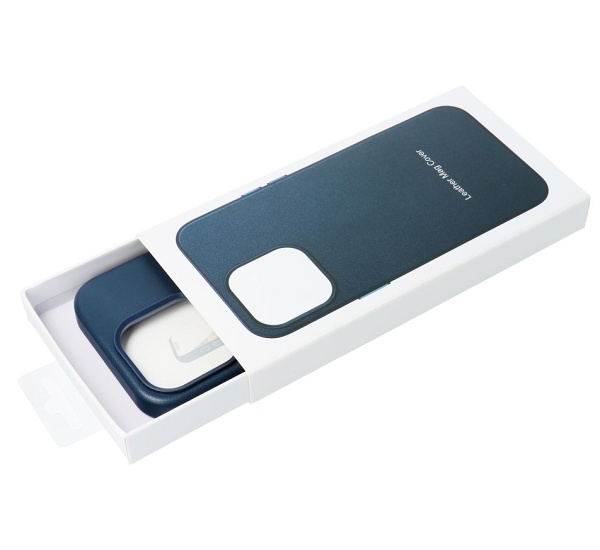 Ochranný kožený kryt Mag Cover pre Apple iPhone 14 Pro Max, indigovo modrá