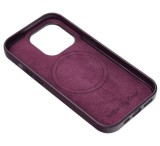 Ochranný kožený kryt Mag Cover pre Apple iPhone 14 Pro Max, tmavo fialová