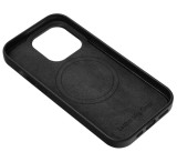 Ochranný kožený kryt Mag Cover pre Apple iPhone 14 Pro Max, čierna
