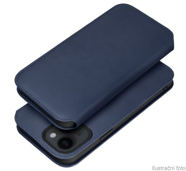 Flipové puzdro Dual Pocket pre Samsung Galaxy A52 4G/5G/A52s, tmavo modrá