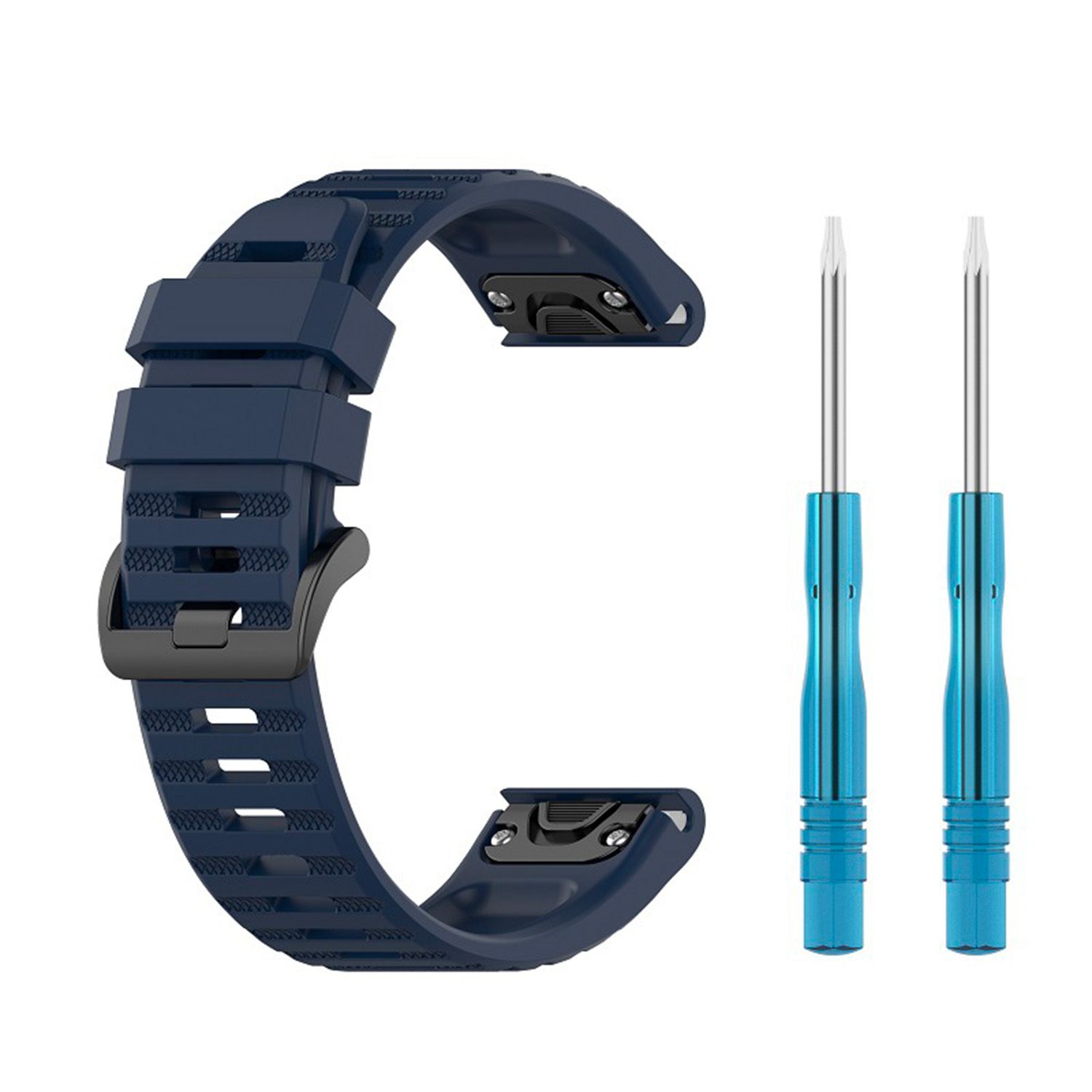 Silikónový remienok FIXED Silicone Strap pre Garmin QuickFit 22mm, modrá
