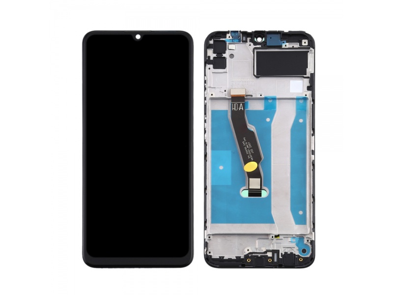 LCD + Touch + Frame for Huawei Y6p Black (Service Pack)