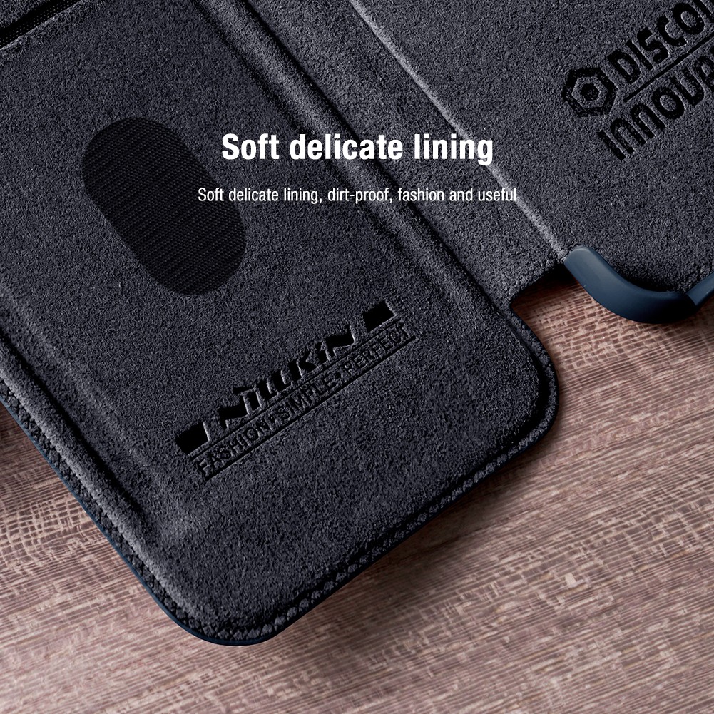 Flipové púzdro Nillkin Qin Book PRO pre Samsung Galaxy A54 5G, hnedá