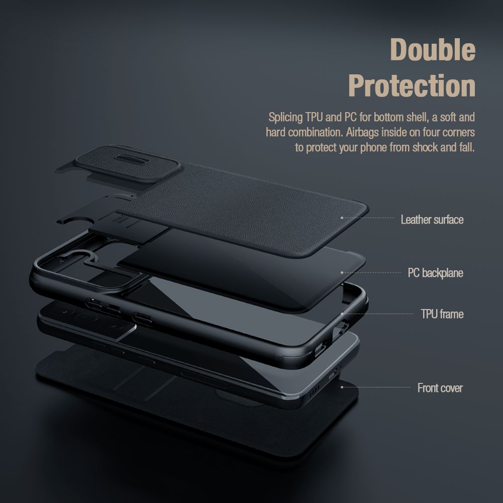 Nillkin Qin Book PRO Cloth Pouzdro pro Samsung Galaxy S23 Grey