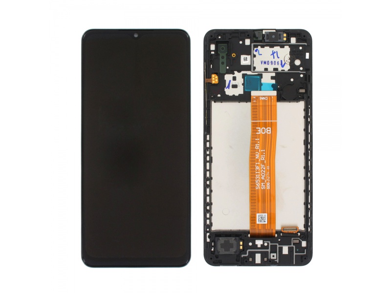 LCD + Touch + Frame for Samsung Galaxy A02 A022 Black (Service Pack)