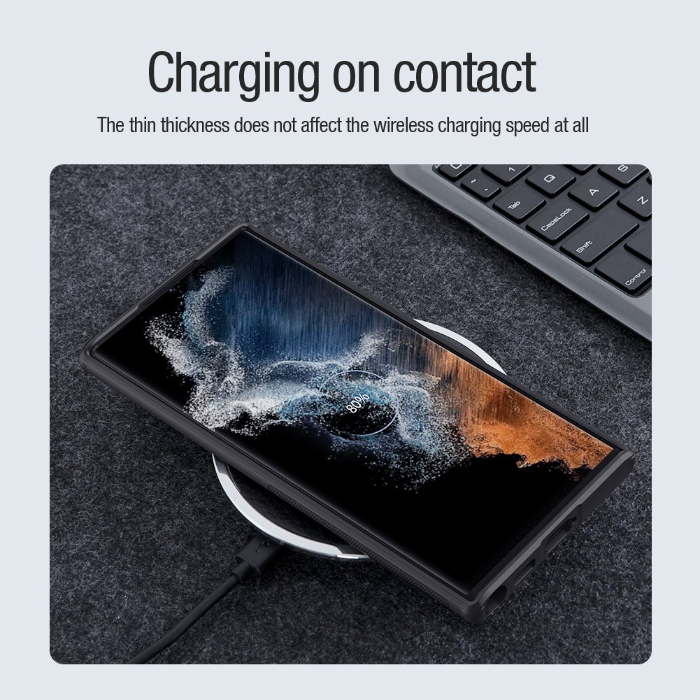 Zadný kryt Nillkin Frosted PRO Magnetic pre Samsung Galaxy S22 Ultra, čierna