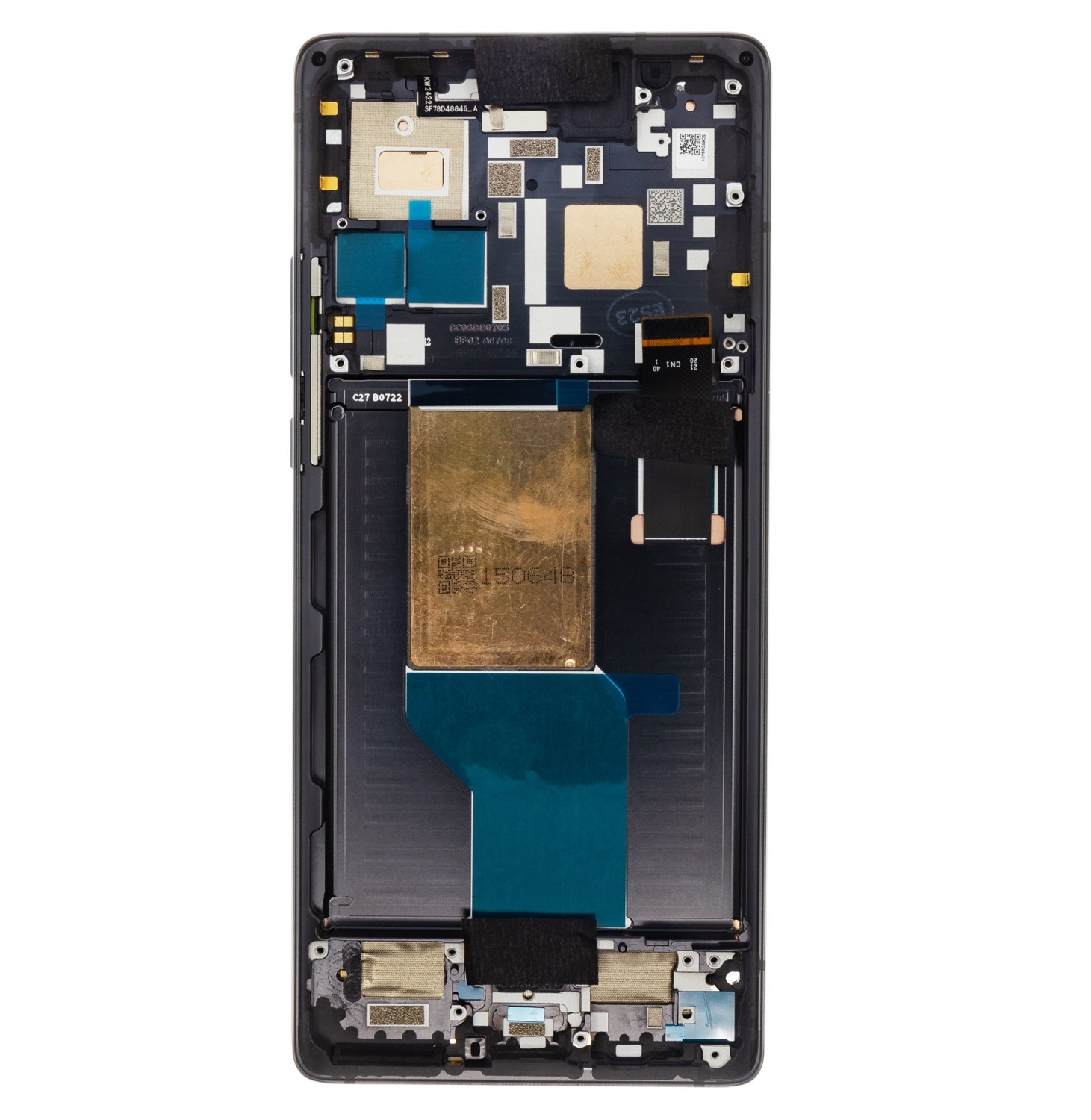 Motorola Edge 30 Ultra LCD Display + Dotyková Deska + Přední Kryt Black (Service Pack)