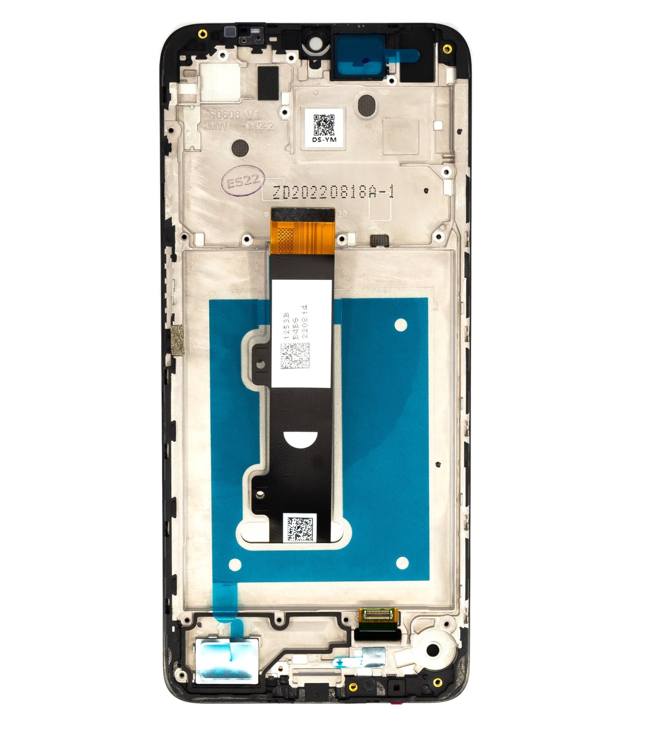LCD + dotyk + predný kryt pre Motorola Moto E22, black (Service Pack)