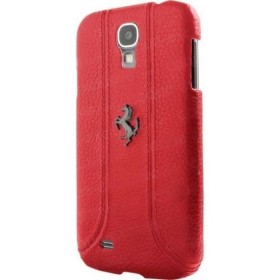 Zadný kožený kryt Ferrari pre samsung Galaxy S4, červená