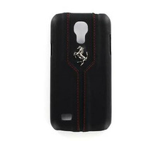 Zadný kožený kryt Ferrari pre Samsung Galaxy S3, čierna