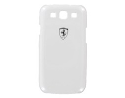 Zadný kryt Ferrari Scuderia Metalic pre Samsung Galaxy S III, white