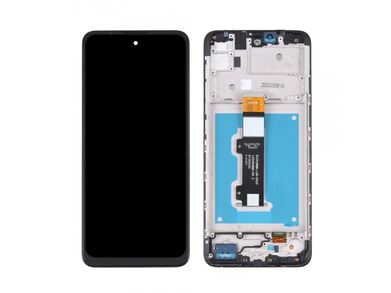 LCD + dotyková doska + rámček pre Motorola Moto E30/E40, black (Service Pack)