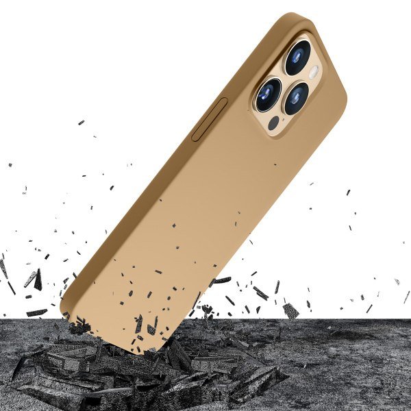 Kryt ochranný 3mk Hardy Silicone MagCase pro Apple iPhone 13 Pro, Gold