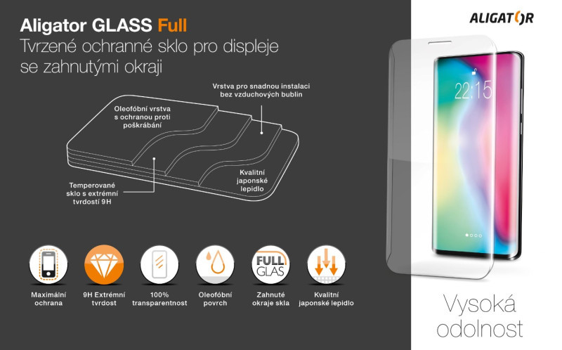 Ochranné tvrzené sklo ALIGATOR GLASS FULL pro Xiaomi 13 Lite