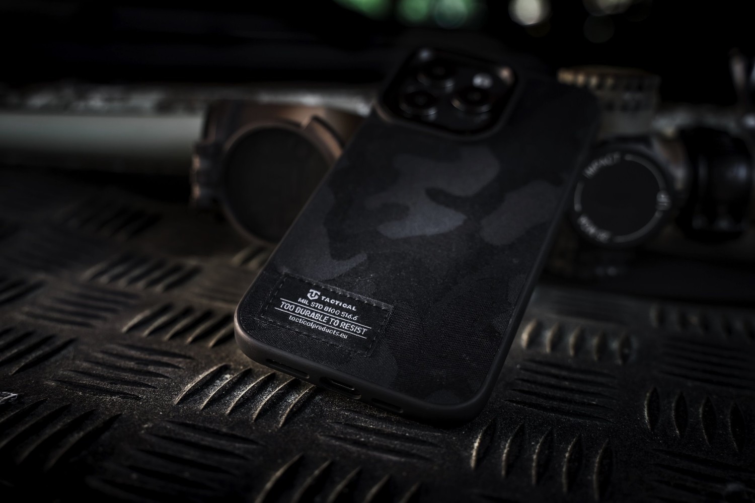 Tactical Camo Troop Kryt pro Apple iPhone 13 Pro Max Black