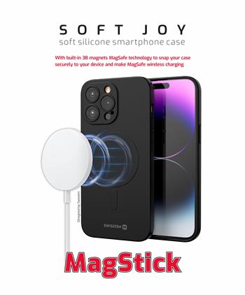 Zadní kryt Swissten Soft Joy MagStick pro Apple iPhone 13 Pro, černá