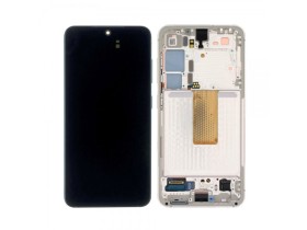 LCD + dotyk + rámček pre Samsung Galaxy S23 5G, creamy (Service Pack)
