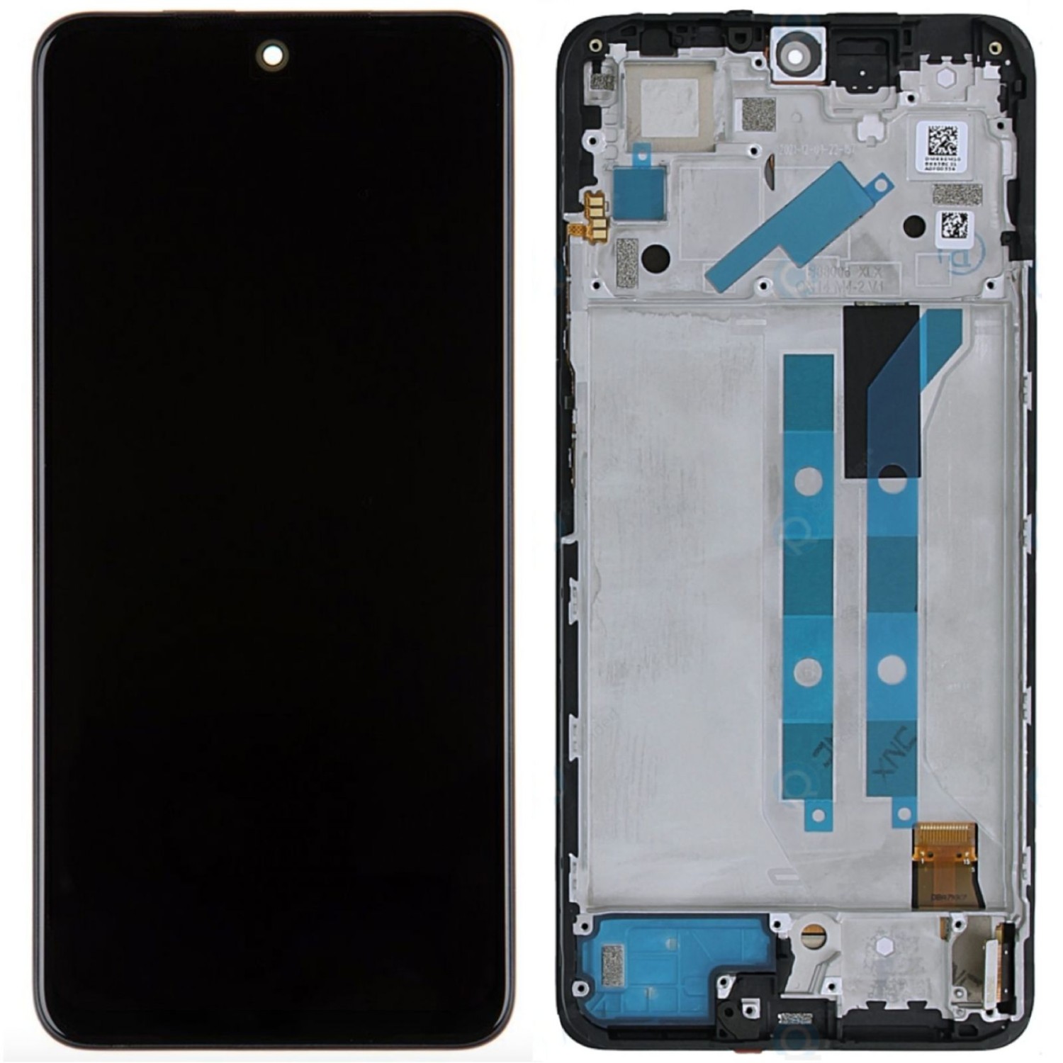 LCD + dotyk + přední kryt pro Xiaomi Redmi Note 12 5G, black (Service Pack)