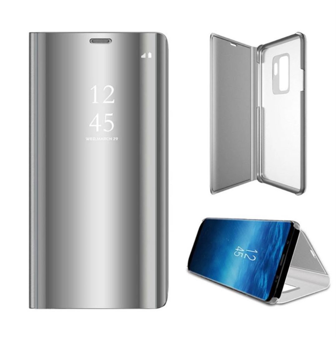 Flipové pouzdro Cu-Be Clear View pro Samsung Galaxy A54, stříbrná