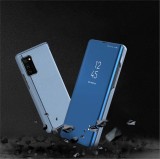 Flipové pouzdro Cu-Be Clear View pro Samsung Galaxy A22 5G, modrá