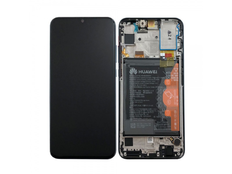 LCD + dotyk + rámček + batéria pre Honor 10 Lite / 20 Lite, čierna (Service Pack)