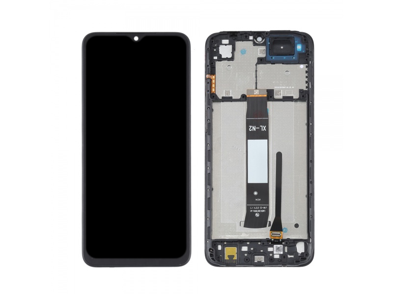 LCD + dotyk + rámček pre Xiaomi Redmi A2/A2+ (4G) (2022), čierna (Service Pack)