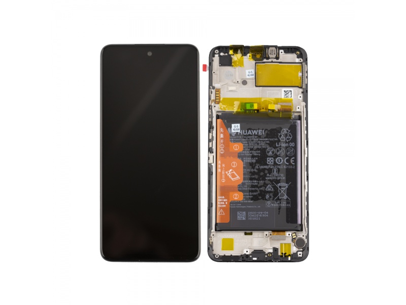 LCD + dotyk + rámček pre Huawei P Smart 2021 / Honor 10X Lite, čierna (Service Pack)