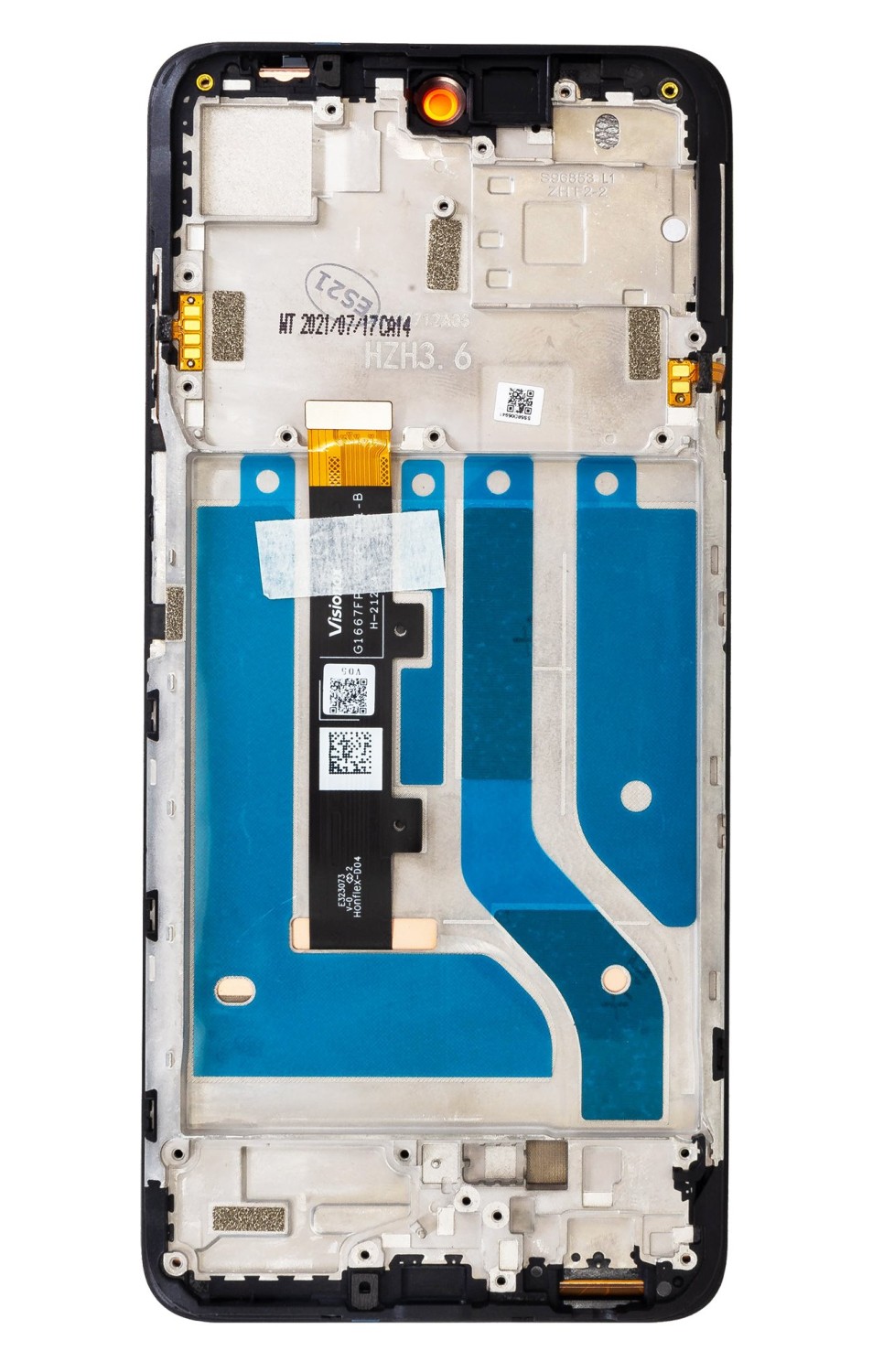 LCD + dotyk + predný kryt pre Motorola Edge 20 Lite, black (Service Pack)