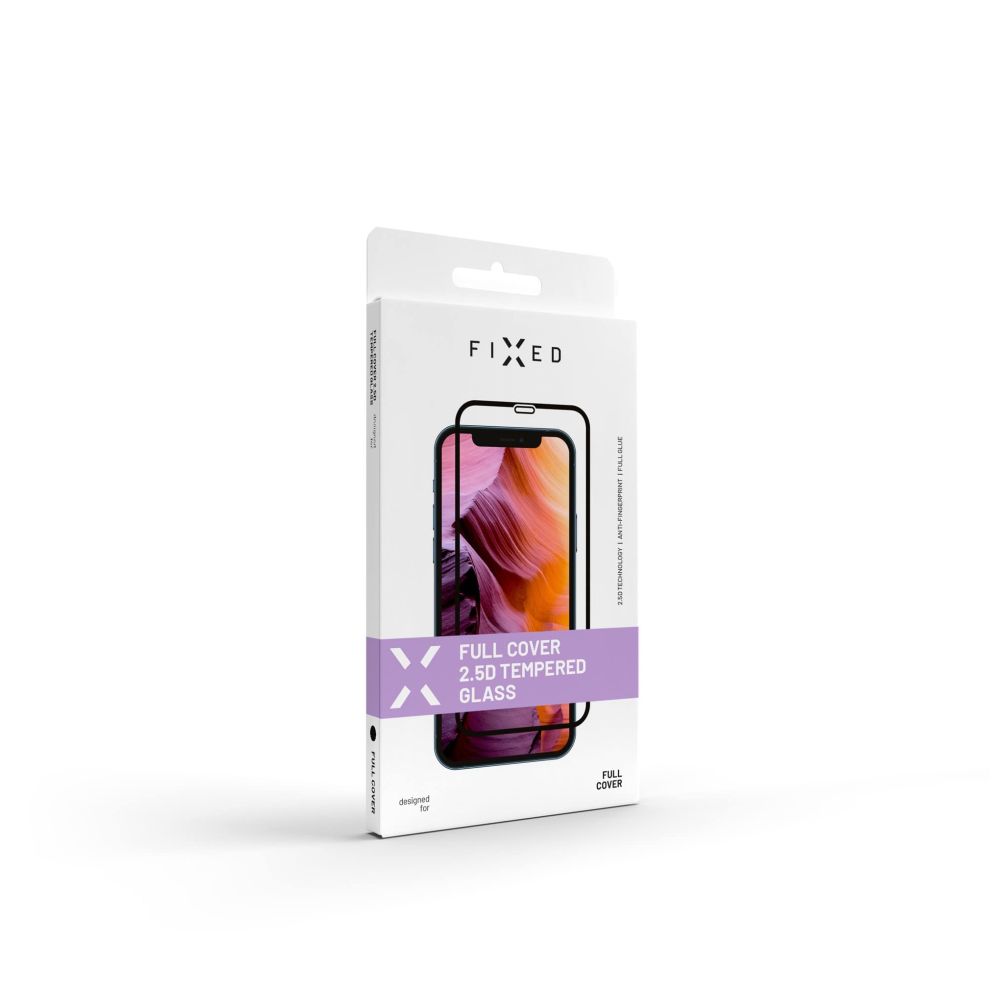 Ochranné tvrzené sklo FIXED Full-Cover pro Infinix Hot 30i, lepení přes celý displej, černé