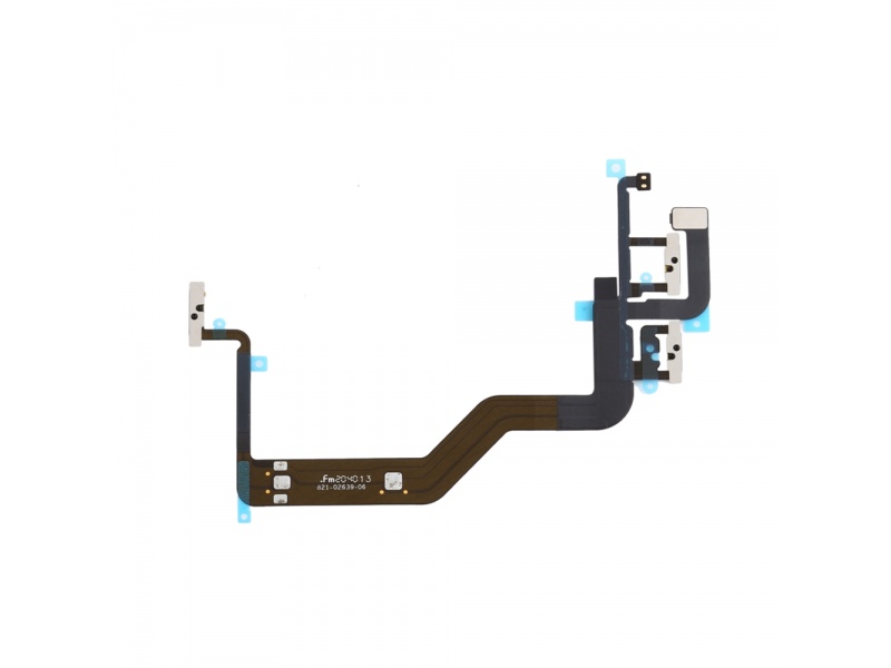 Flex kábel tlačidla zapínania + tlačidla hlasitosti + kovová doštička pre iPhone 12/12 Pro