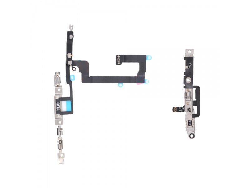 Flex kábel tlačidla zapínanie + hlasitosti + kovová doštička pre Apple iPhone 14