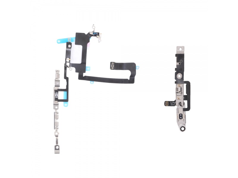 Flex kábel tlačidla zapínanie + hlasitosti + kovová doštička pre Apple iPhone 14 Plus